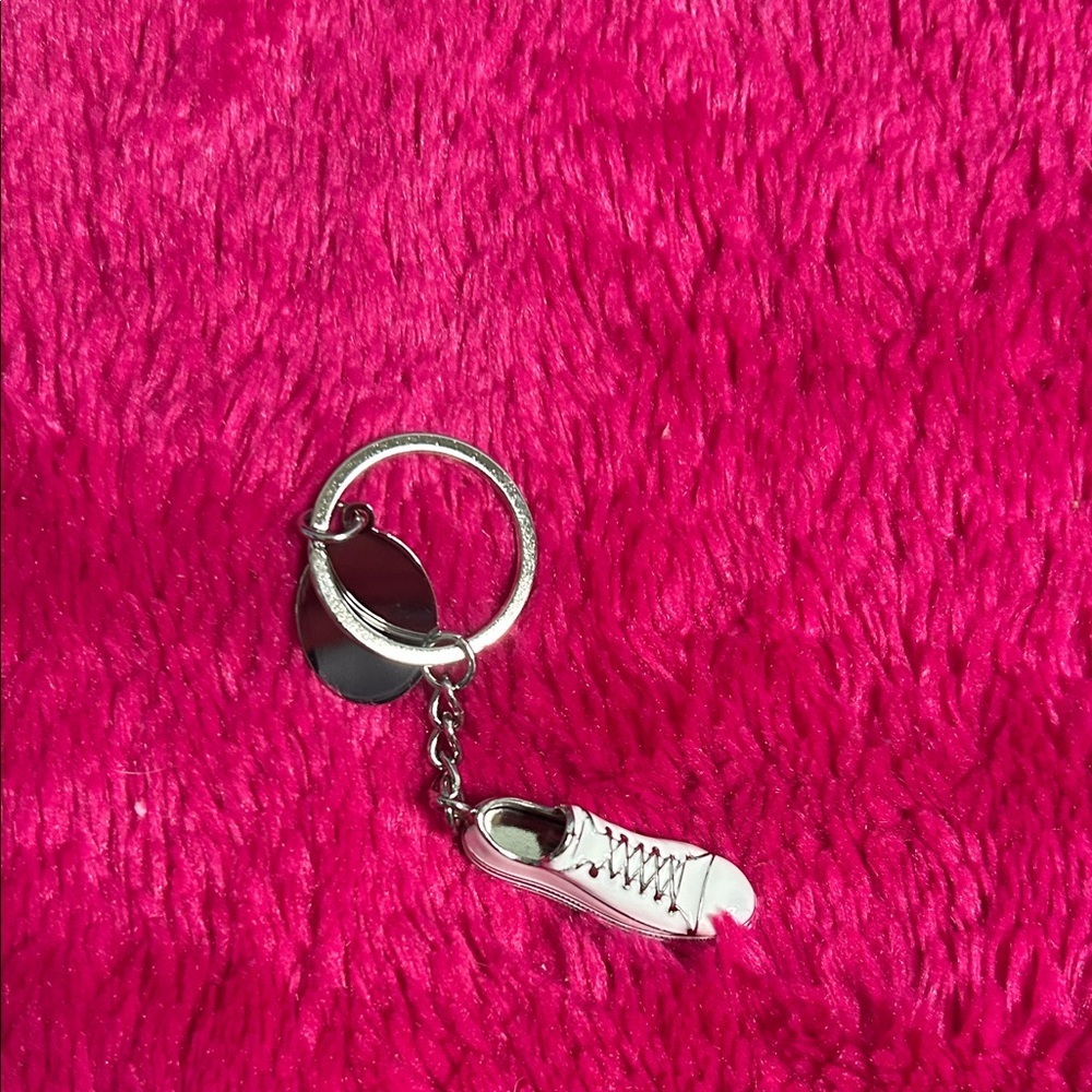 Silver Sneaker Keychain